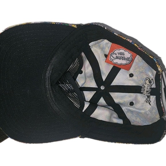 Vintage The Simpsons Hat Snapback Trucker Hat All Characters All Over Print - Picture 3 of 3